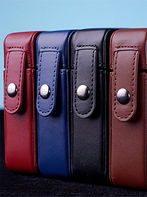 Maze Leather Card Case Black