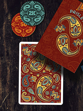 Paisley Poker Red