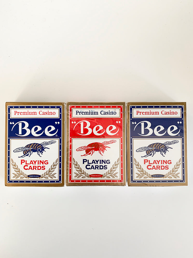 Bee Poker 92 3 Deck Set (Ohio) (minor tuck damage)