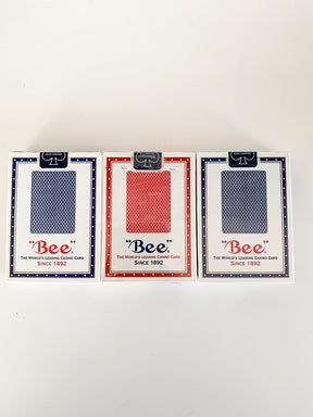 Bee Poker 92 3 Deck Set (Ohio) (minor tuck damage)