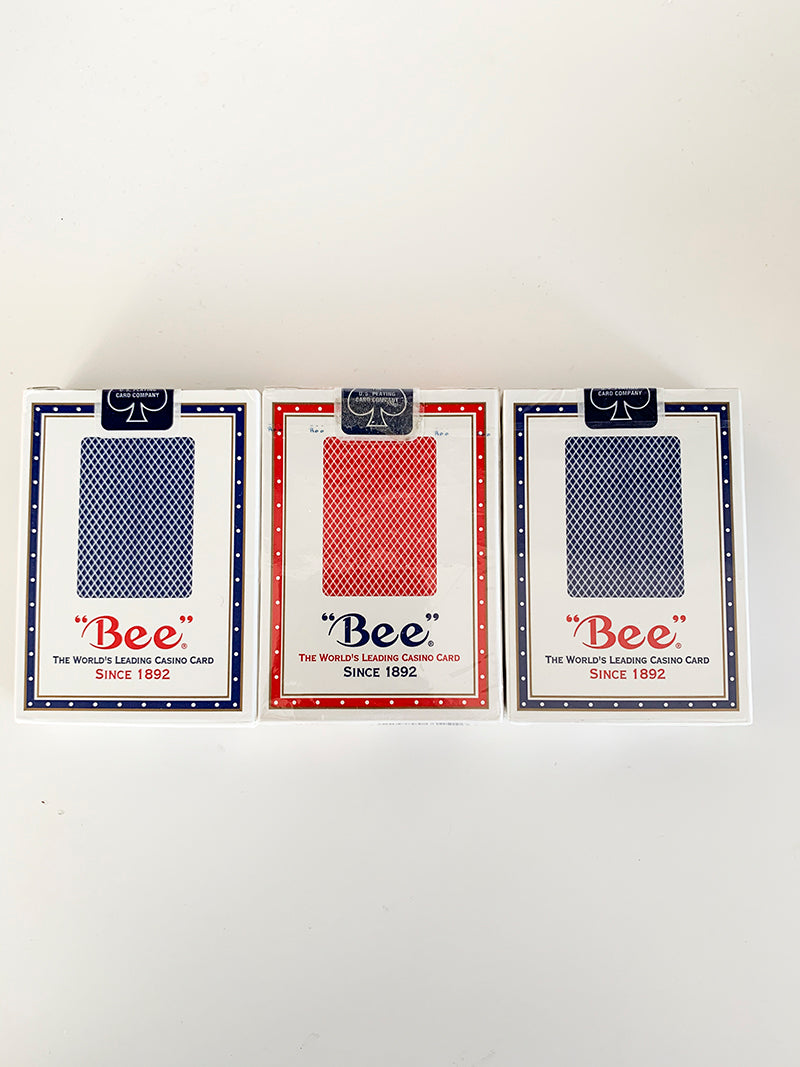 Bee Poker 92 3 Deck Set (Ohio) (minor tuck damage)