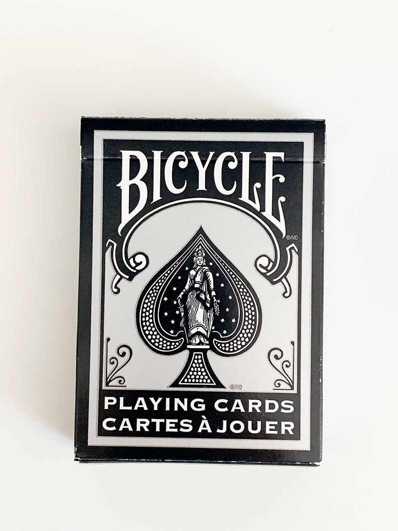 Rider Back Cartes à jouer Black/Silver (opened)