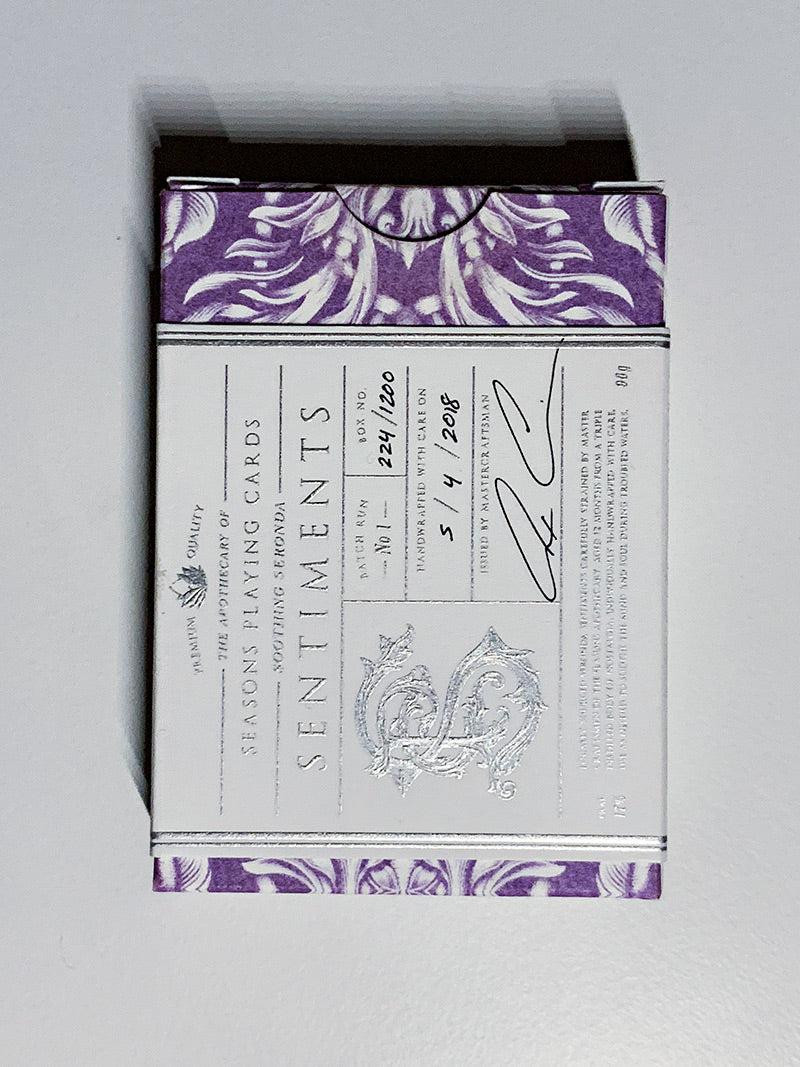 Apothecary Seronda Sentiments White Label Lavender Gilded (opened)