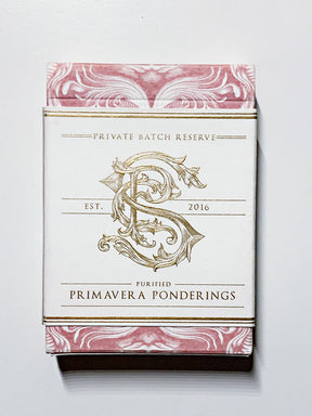 Apothecary Primavera Ponderings White Label Rose Gold Gilded (opened)