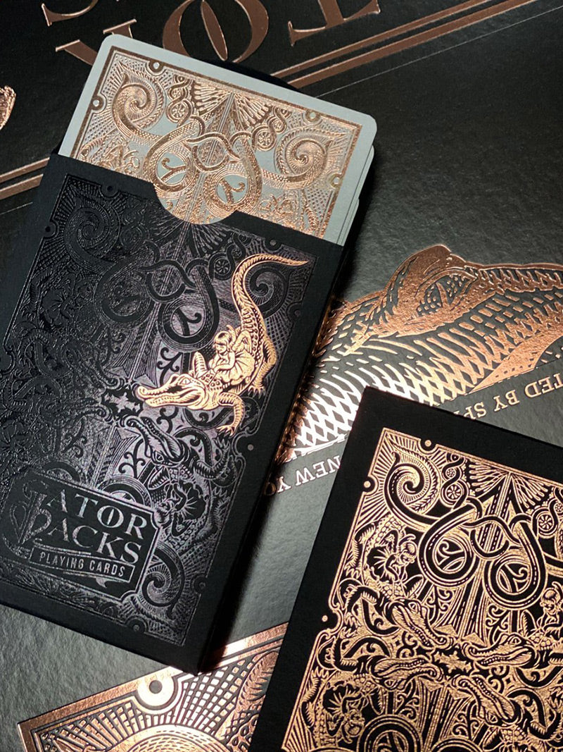 Gatorbacks Rose Gold Signed 2 deck set
