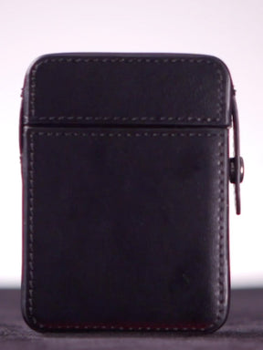 Maze Leather Card Case Black