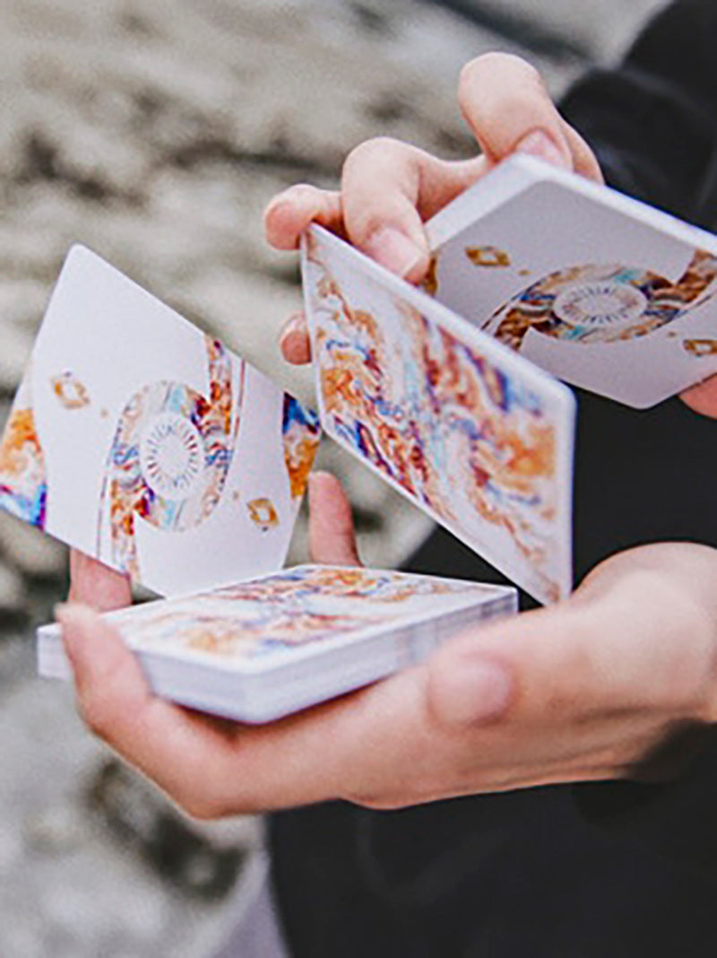 Fluid Art Cardistry Orange