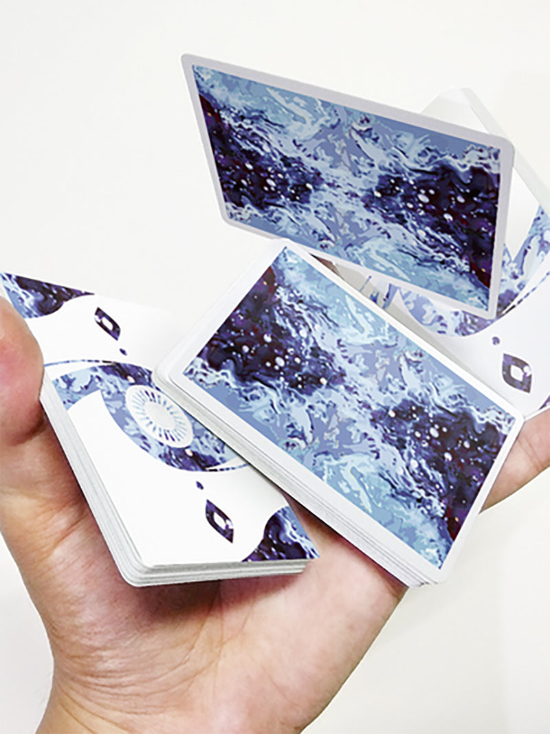 Fluid Art Cardistry Blue