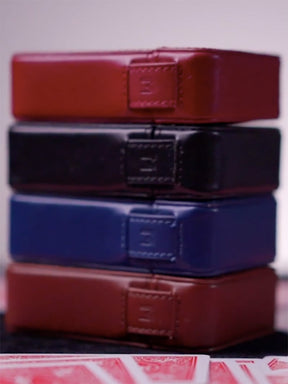 Maze Leather Card Case Brown